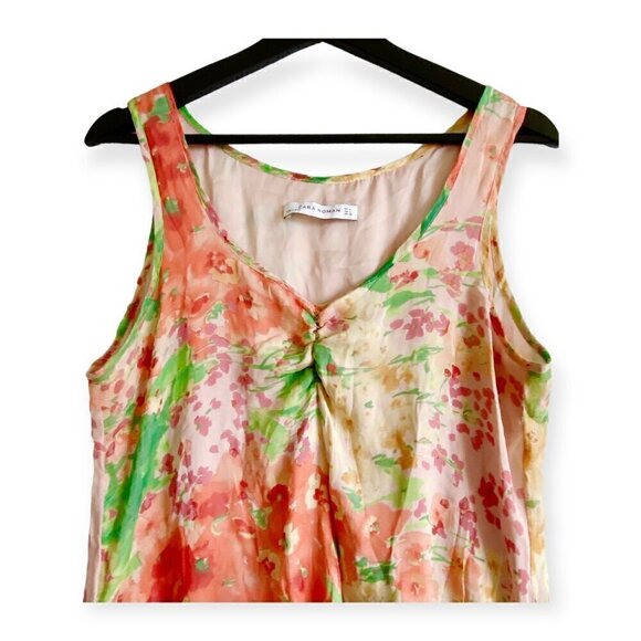 Zara sleeveless floral print blouse, size M - Picture 4 of 8